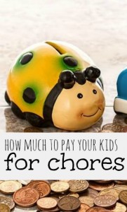 Wondering how much to pay your kids for chores? Here's what I do and some examples from other parents as well!
