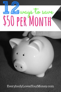 ways to save $50 per month