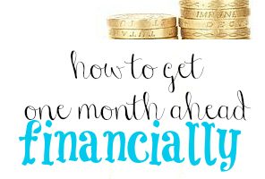 Do you worry about money all the time? In order to eliminate financial stress you need to get at least one month ahead. Here's how to do it.