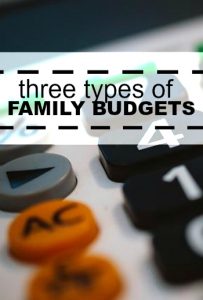 There are many types of family budgets you may consider using. Here are three of my favorite and we each is a great choice!