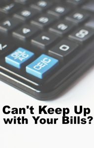 Americans’ are focused on staying current on bills and paying debt down. If you can’t keep up with your bills here are some things to try.