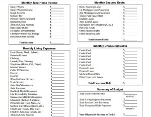 ACCC - printable monthly budget worksheet