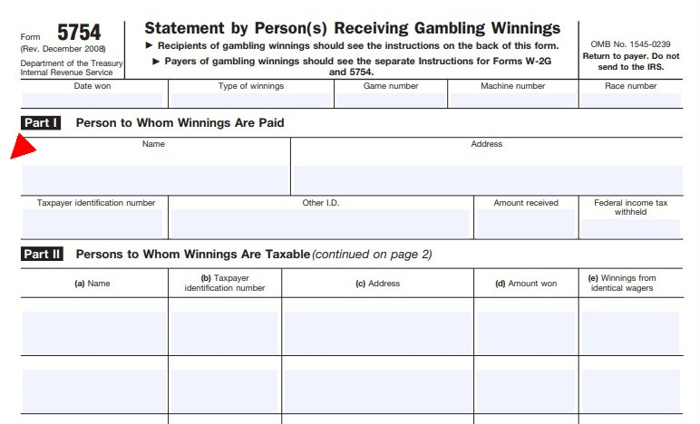 Tax Rebate Gambing Losses