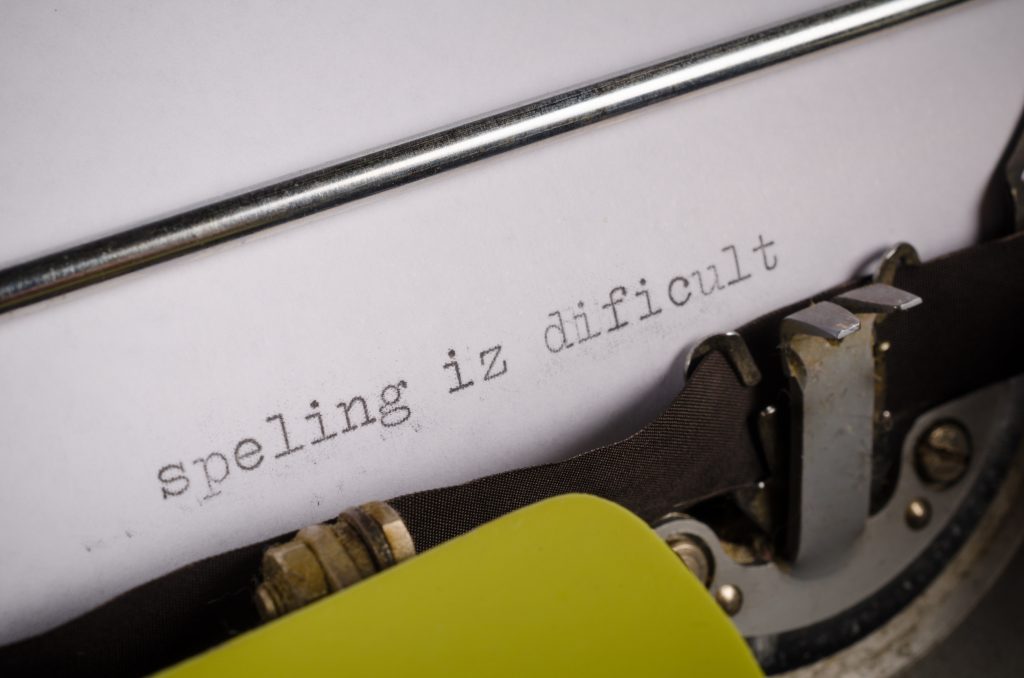 misspelled words