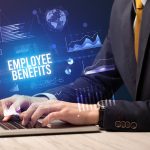 A person looking at employee benefits online
