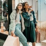 A pair of Gen Z friends shopping