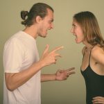 A boyfriend and girlfriend arguing