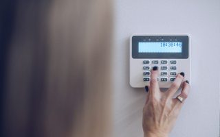 Setting a home security system