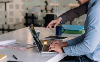 Business People Planning Strategy Analysis from financial document report, Office Concept