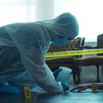A crime scene cleaner