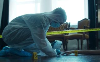 A crime scene cleaner