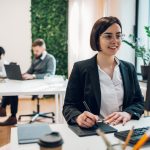 female employee at an office