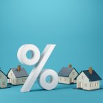 House Interest Rate Percentage, Real estate business mortgage investment and financial loan concept. real estate property