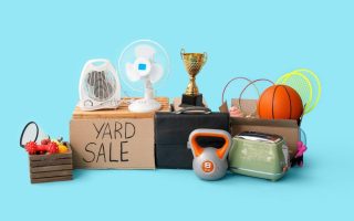 Random items that are sold at a yard sale