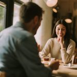 couple sitting down for a date