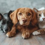 Two dogs and a cat