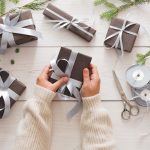 A group of gift-wrapped presents