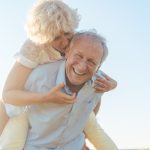 A happy senior pair of retirees who aren't paying too much because of tax breaks