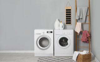 A pair of used appliances in a home