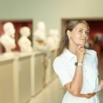 A woman working at a museum