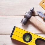 Construction tools for a man to use when he is making home repairs
