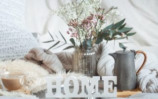A cozy and warm home decor set up