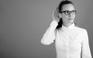 A woman practicing active listening
