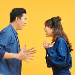 A couple having a money fight
