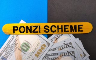 Ponzi scheme: an example of rich people getting caught scamming everyone.