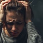 A woman stressed out because she is stuck in the past
