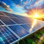 A set of solar panels soaking up the sun