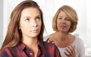 A mother nagging her adult children