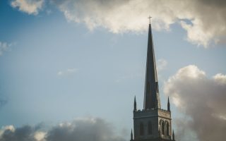 A church steeple. Lately, many churches have been losing followers every day