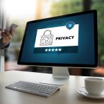 A computer with privacy protection on it
