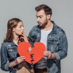 A couple in a fight because of personal opinions
