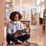 A student attempting to read at an education center