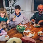 A family dinner, which is a tradition that could be controlling