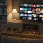 A modern television loaded up with streaming apps.