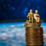 A model of two people planning their retirement.