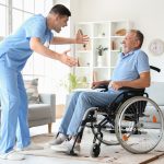 A senior man experiencing elder abuse