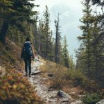 A woman on a hiking trail, where travelers might vanish.