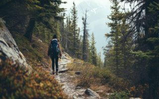 A woman on a hiking trail, where travelers might vanish.