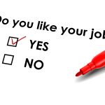 A red pen on a job survey