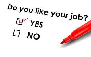 A red pen on a job survey