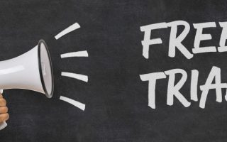 Someone advertising a free trial