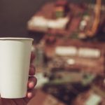 A hot coffee cup that needs a warning